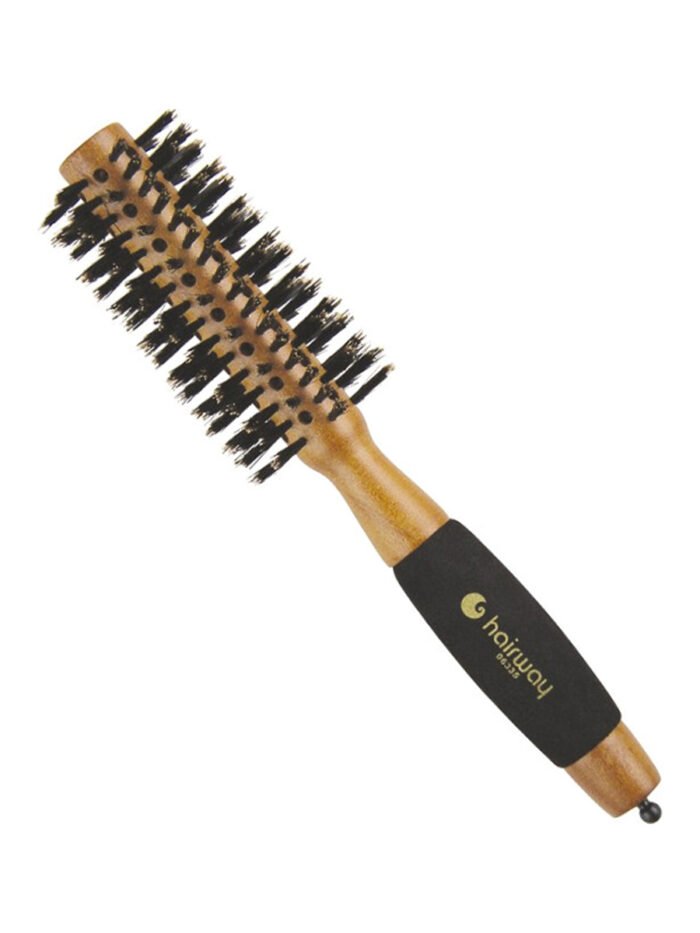 Hairway Round brush made of genuine wood No. 06335